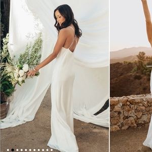 Show Me Your Mumu Tuscany Maxi Slip Dress Ivory